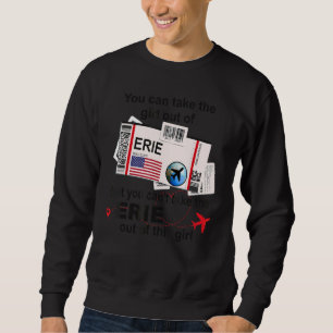 Sudadera Boleto de Vuelo Erie  Chica de Erie Tarjeta de Emb