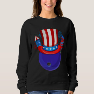 Sudadera Boliche Tío Sam Bandera Americana Fuegos Artificia