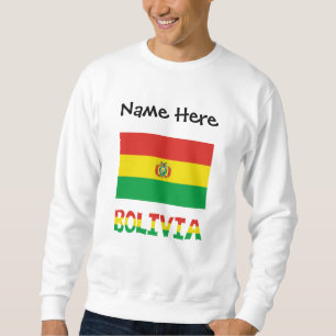 Sudadera Bolivia Bandera Boliviana Texto Personalizado