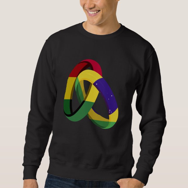Sudadera Bolivia Flag Brazil Grown Ring Marriage Wedding (Anverso)