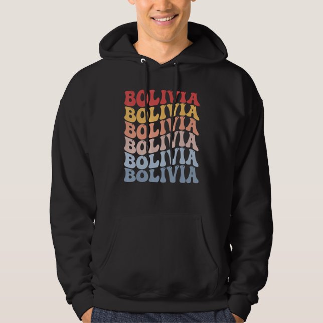 Sudadera Bolivia Groovy Retro Bolivian (Anverso)