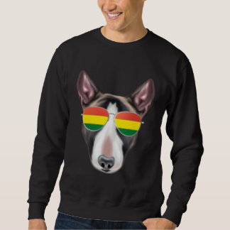 Sudadera Bolivian Flag Miniature Bull Terrier Dog Bolivia P