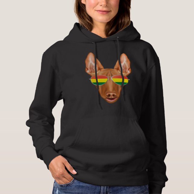 Sudadera Bolivian Flag Pharaoh Hound Dog Bolivia Pocket (Anverso)