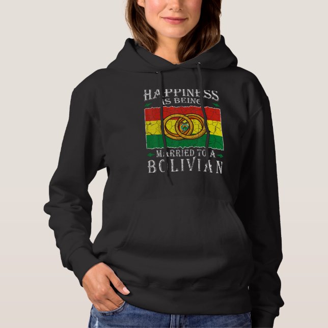 Sudadera Bolivian Marriage Bolivian Married Flag Wedded Cul (Anverso)