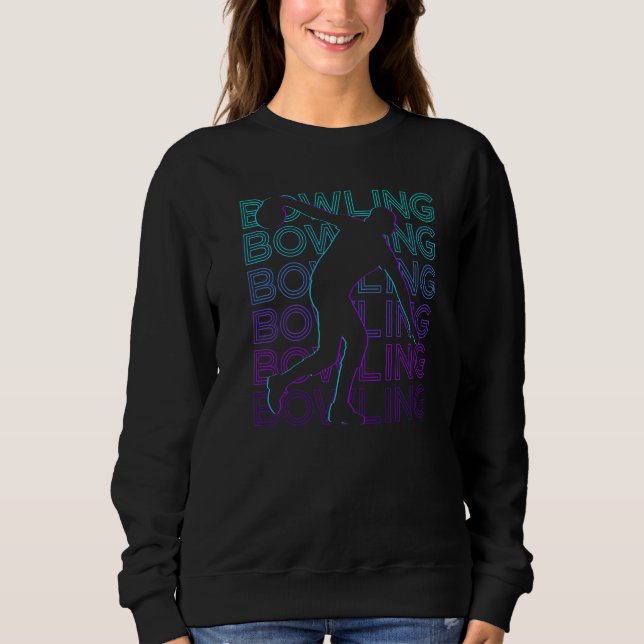 Sudadera Bolo Bowling Retro (Anverso)
