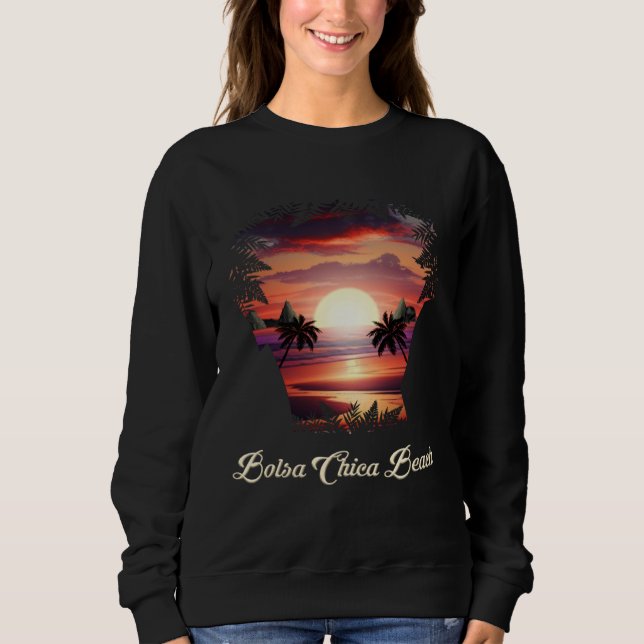 Sudadera Bolsa Chica Beach Vibrant Sunset Huntington Beach (Anverso)