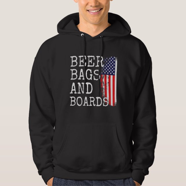 Sudadera Bolsas De Cerveza Y Paneles De Cornhole Bolsas De  (Anverso)