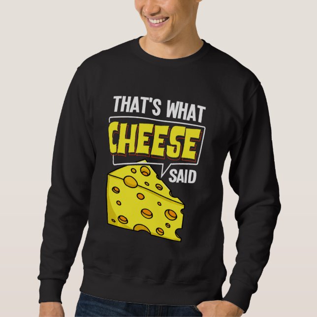 Sudadera Bolsas de queso Vegan Funny Puns (Anverso)