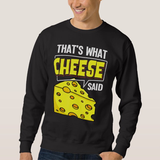 Sudadera Bolsas de queso Vegan Funny Puns (Anverso)