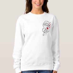 Sudadera Bolsillo Gráfico de Amor Lindo Dibujo Animado Roma