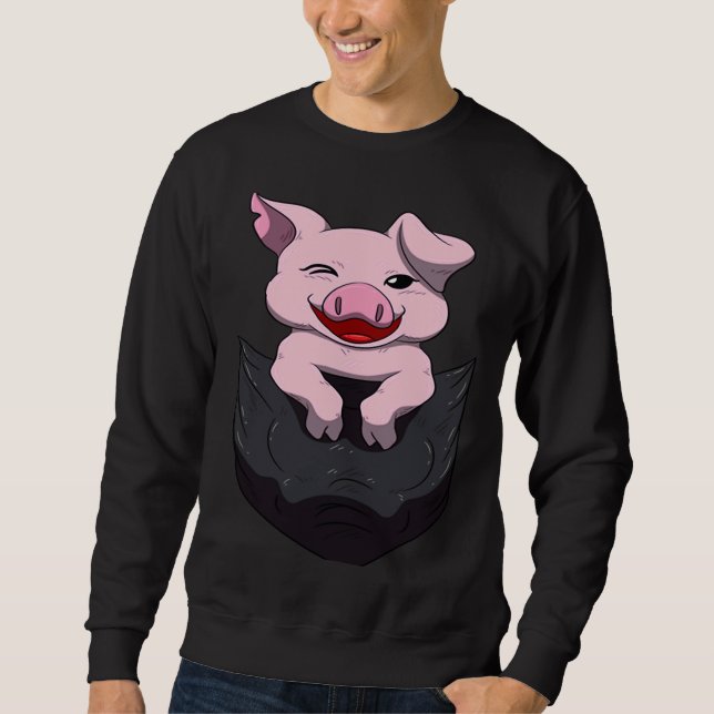 Sudadera Bolsillos de bolsillo de cerdo de cerdo de cerdo (Anverso)