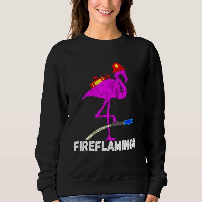 Sudadera Bomba de bomberos Flamingo Fireman Exotic Bird (Anverso)