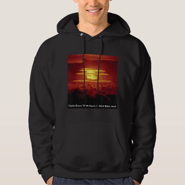 Sudadera Bomba Nuclear Castle Bravo Prueba Atómica Nube en  (Anverso)