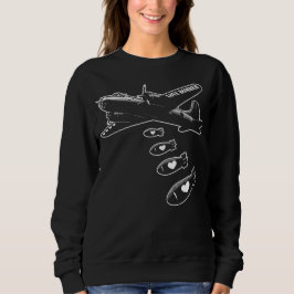 Sudadera Bombardero Blanco de Amor Estratégico Impreso