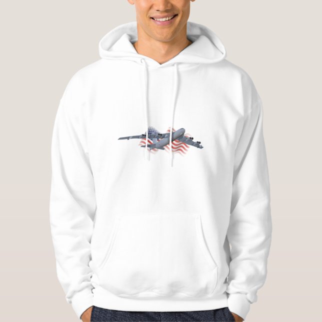 Sudadera Bombardero estratégico B-52 con bandera estadounid (Anverso)