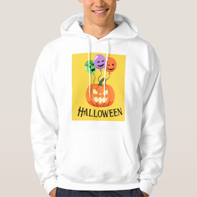 Sudadera bombeo en halloween con globos editables (Anverso)