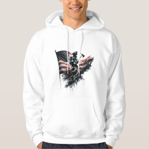 Sudadera Bombero americano. Bandera de los Estados Unidos.