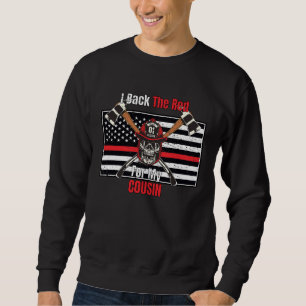 Sudadera Bombero Apoya al Rojo por Mi Primo