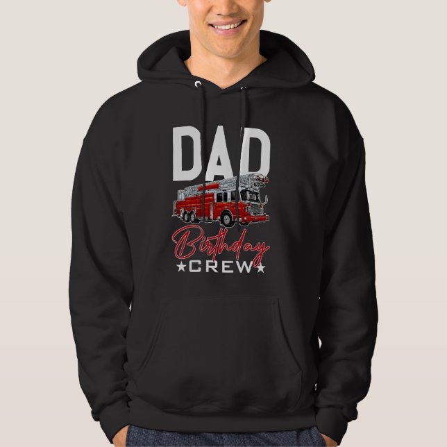 Sudadera Bombero de bomberos de la tripulación de cumpleaño (Anverso)