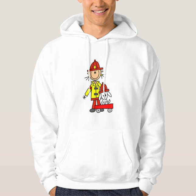 Sudadera Bombero de palitos con dálmata (Anverso)