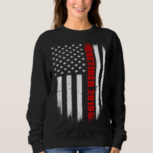 Sudadera Bombero Jubilado 2019   Línea Roja Fina Americana 