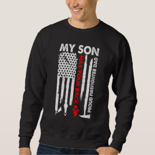 Sudadera Bombero Mi Hijo Tiene A Tu Orgulloso Padre Bombero