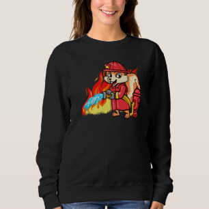Sudadera Bombero Squirrel Funny Fire Fighter 911 Firema