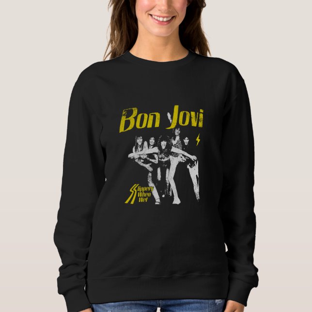 Sudadera Bon Oficial Jovi Slippery When Wet (Anverso)