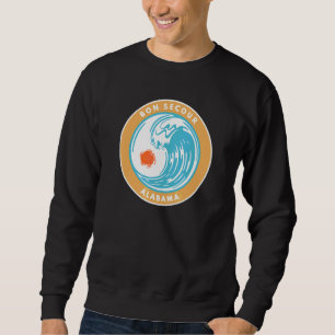 Sudadera Bon Secour Alabama Al Playa Ola Oceánica Vacación