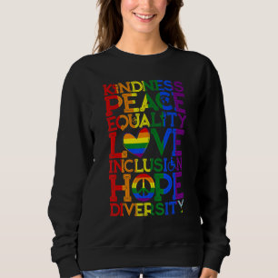 Sudadera Bondad Paz Igualdad Inclusión Diversidad Humano 