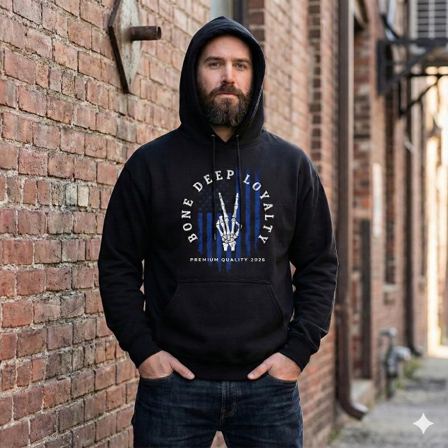 Sudadera Bone Deep Loyalty Skeleton Hand USA Flag Hoodie (Subido por el creador)