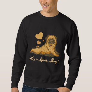 Sudadera Bones Day Pug with Good Mood