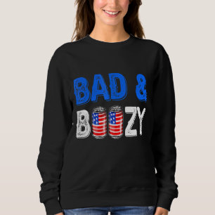 Sudadera Bong De Cerveza Blanca Y Azul Mal Y Acogedor Dispa