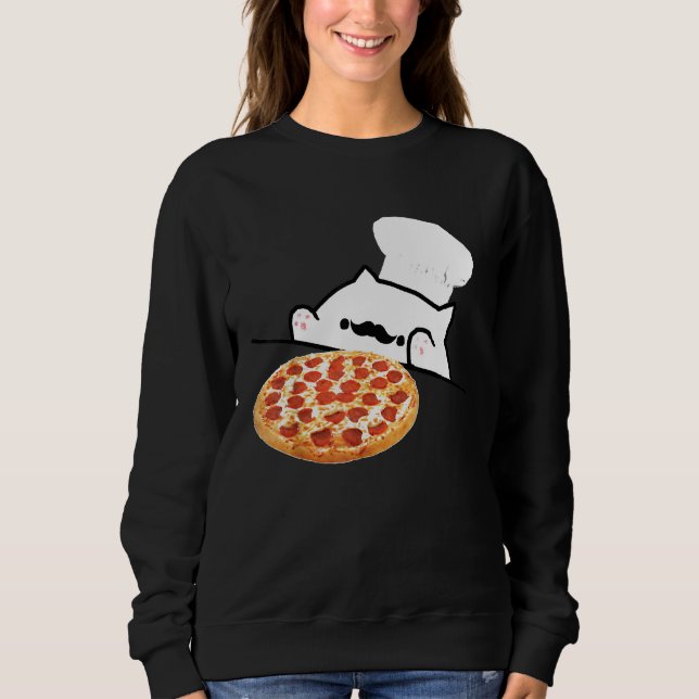 Sudadera Bongo Cat Pizza Chef Dank Memes (Anverso)