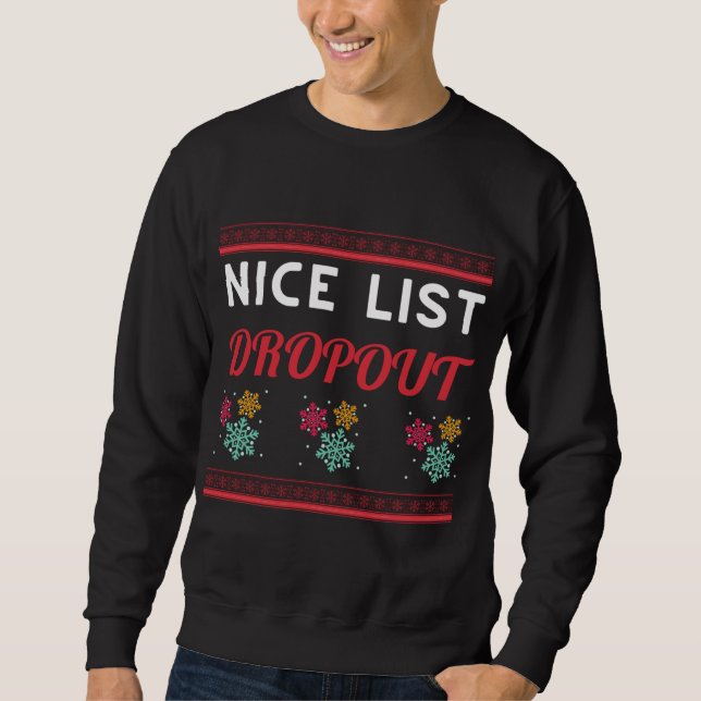 Sudadera Bonitas listas de Navidades desertores  divertidos (Anverso)