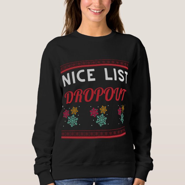 Sudadera Bonitas listas de Navidades desertores  divertidos (Anverso)