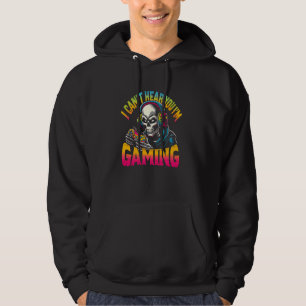 Sudadera Bonito esqueleto de gamer que no puedo oír que est