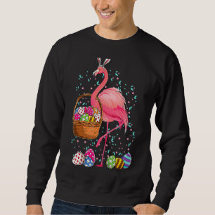 Sudadera Bonito Flamingo Bungalow Con Cesta De Pascua