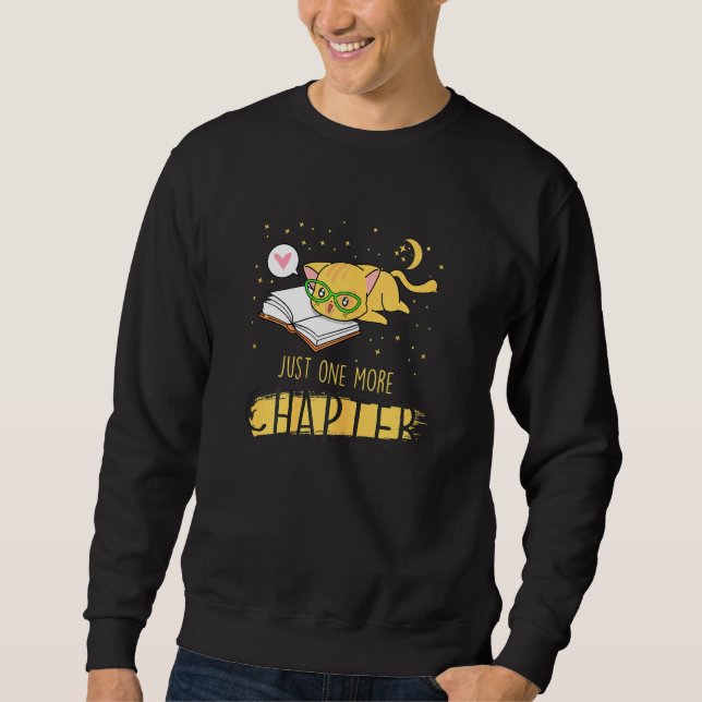 Sudadera Bonito Libro Y Gato De Gatito Sólo Un Capítulo Más (Anverso)
