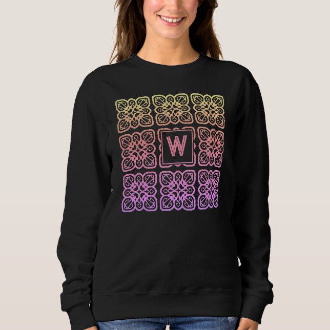 Sudadera Bonito Monograma Girlie Lomo rosa caliente (Anverso)