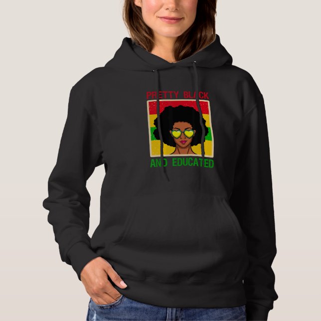 Sudadera Bonito Negra Y Africanos Fuertes Educados Reina G (Anverso)