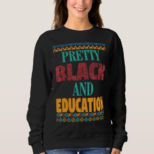 Sudadera Bonito Negra Y Educación Historia Africano-Estadou