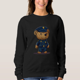 Sudadera Bonito osito de peluche con uniforme de policía