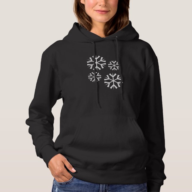 Sudadera bonito, patrón SNOWFLAKE invernal (Anverso)