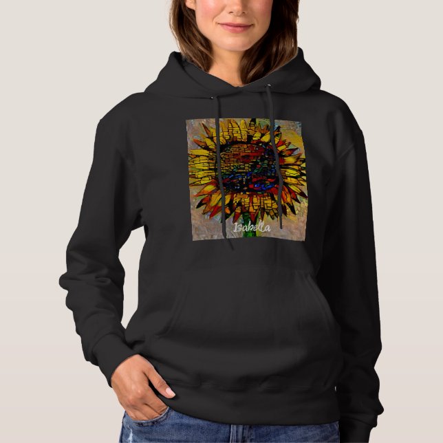Sudadera Bonito Resumen Pintura de girasol (Anverso)