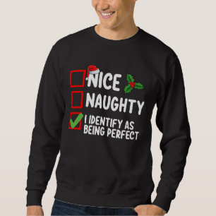Sudadera Bonito Travieso Me Identifico Como Ser Un Navidad