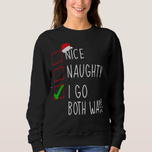 Sudadera Bonito travieso, voy de ambos modos Xamx Santa Cla