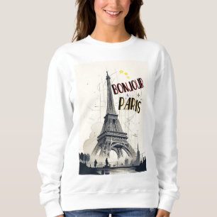 Sudadera Bonjour Skyline Marathon Paris
