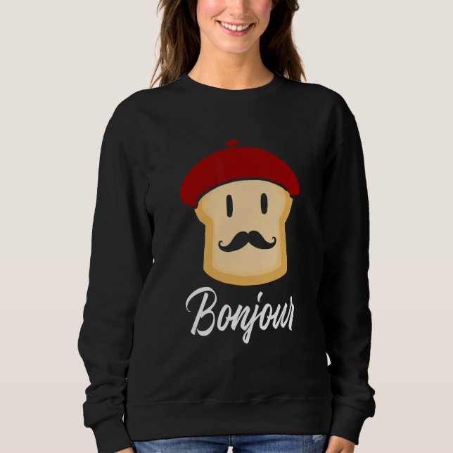 Sudadera Bonjour    Toast French  France Food (Anverso)