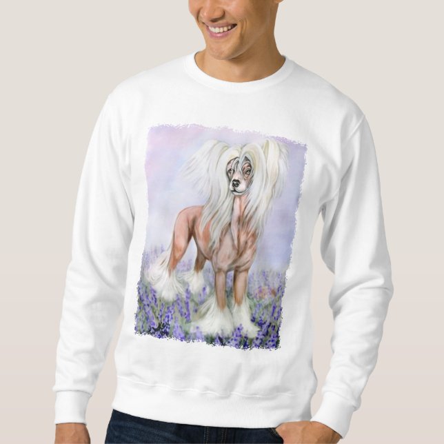 Sudadera Bonos azules en crema de chine (Anverso)